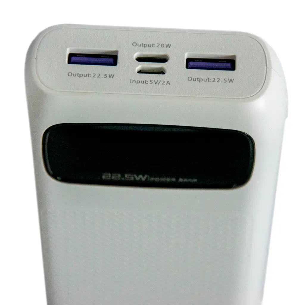 Повер банк для ноутбука Kensa Power Bank 20000 mAh 22.5 W QC 3.0 Білий, універсальна мобільна батарея - фото 4