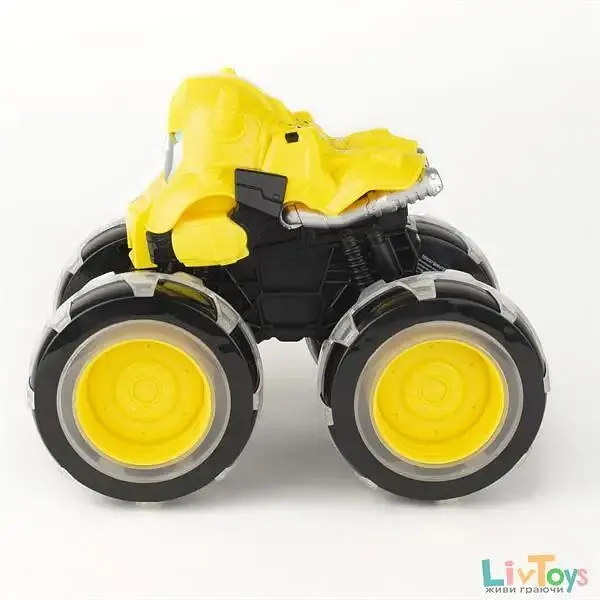 Іграшкова машинка John Deere Kids Monster Treads Бамблбі з великими колесами що світяться (47422) - фото 3