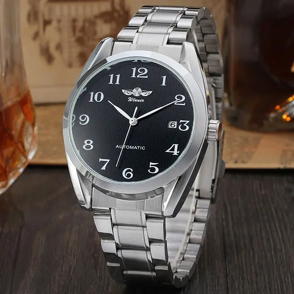 Наручний годинник чоловічий Winner Handsome Сріблястий (100) - фото 7