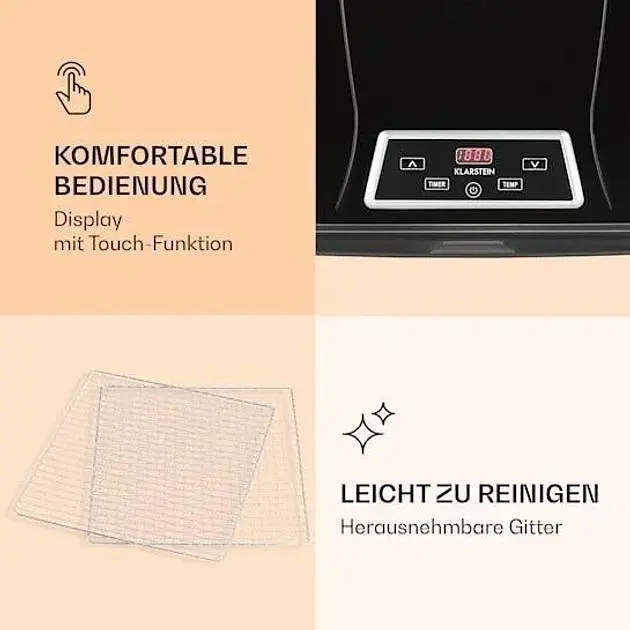 Дегидратор-сушилка для овощей фруктов Klarstein Fruit jerky plus 6 (10031935) - фото 2