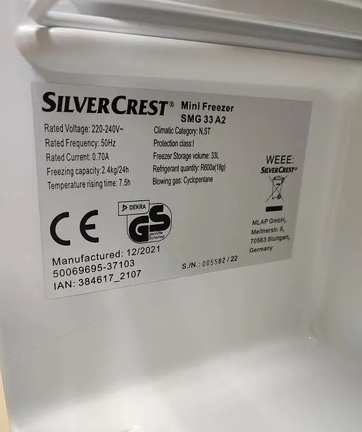Міні-морозильна камера 33 л Silver Crest SMG 33 A2 - фото 4