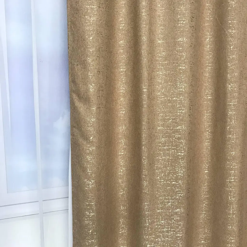 Мармурові лляні штори кавового кольору на тасьмі 2шт. 150х270 ALBO pbe0052463 - фото 4