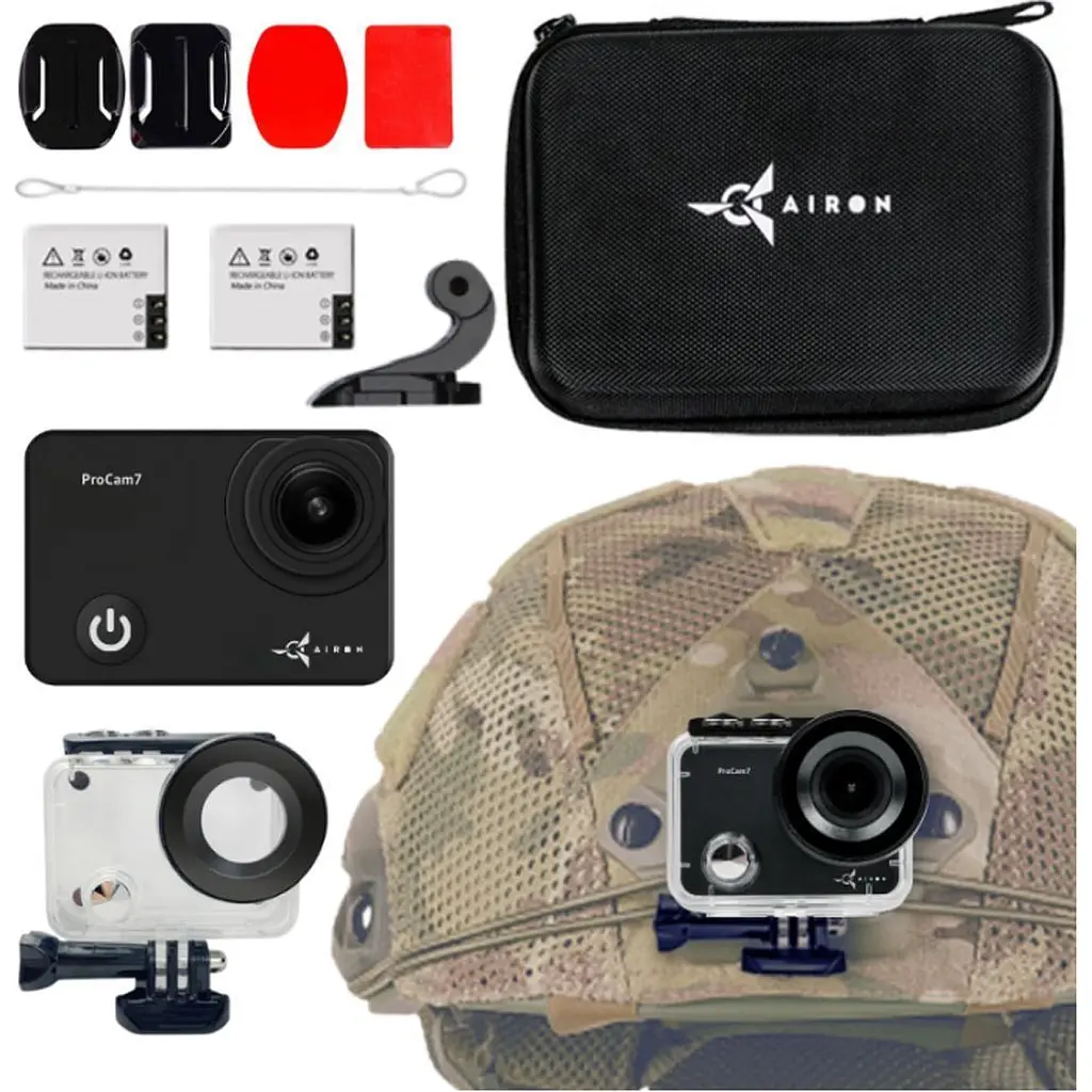 Екшн-камера Airon ProCam 7 Black Kit For Tactical Helmet (4822356754511) [133447] - фото 5