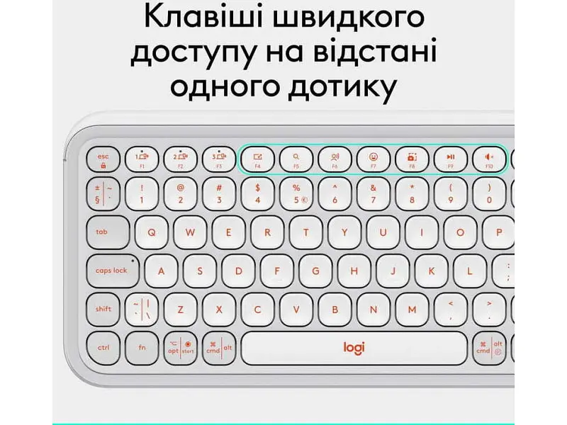 Клавіатура Logitech POP Icon Keys Off-White (920-013072) - фото 7