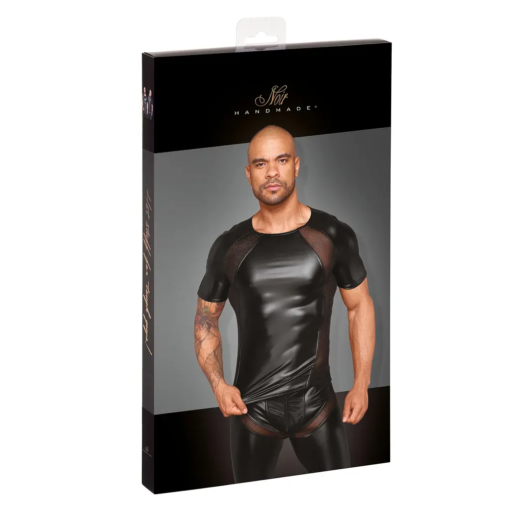 Футболка з мокрим ефектом Noir Handmade H056 Men's T-shirt made of powerwetlook, XXL - фото 3