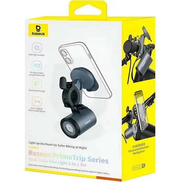 Тримач для велосипеда та мото з ліхтарем Baseus PrimeTrip Series Dual-Color Bike Light 2-in-1 C12569000121-00 - фото 5