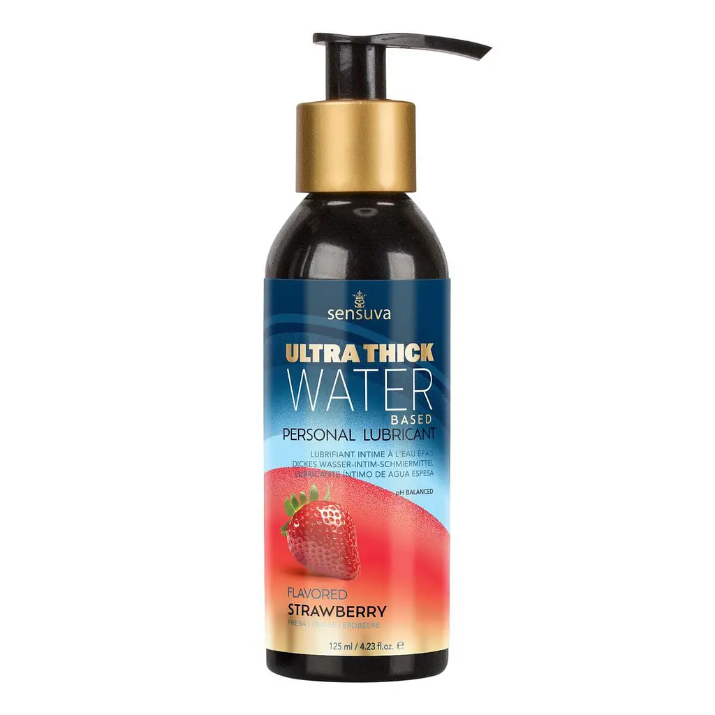 Густа змазка на водній основі Sensuva UltraThick Water-Based Strawberry, 125 мл