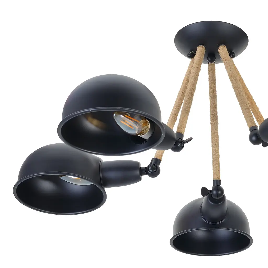 Люстра Brille потолочная лофт E14 60W BK (BL-593C/5) - фото 2