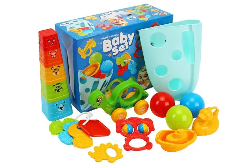 Подарунковий набір розвиваючих іграшок для малюків 6 в 1 Baby Set 3274 ТЕХНОК - фото 3