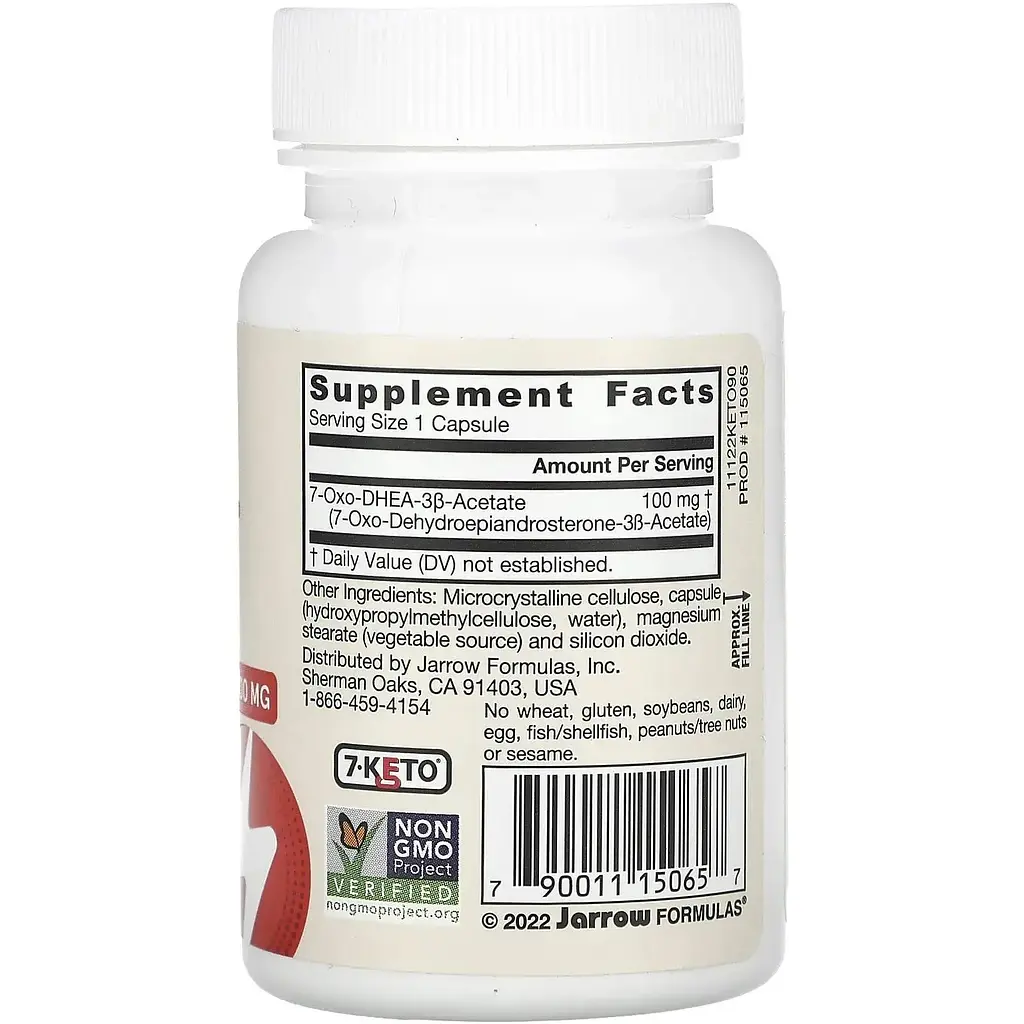 7-Кето ДГЭА дегидроэпиандростерон Jarrow Formulas 100 мг 90 капсул - фото 2