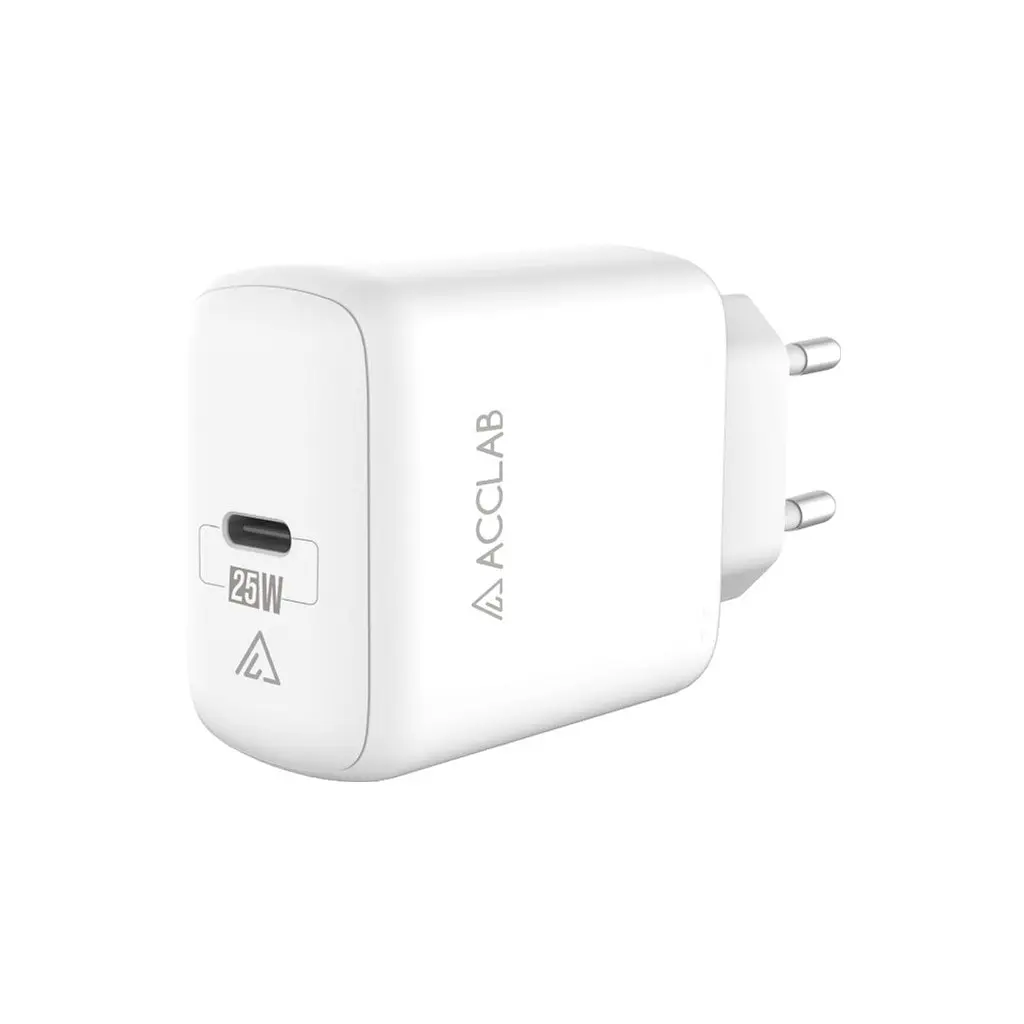 Зарядний пристрій ACCLAB AL-TC125 1xUSB-C, 5 В / 3 А, 25 Вт, QC/PD 3.0 (1283126538841)