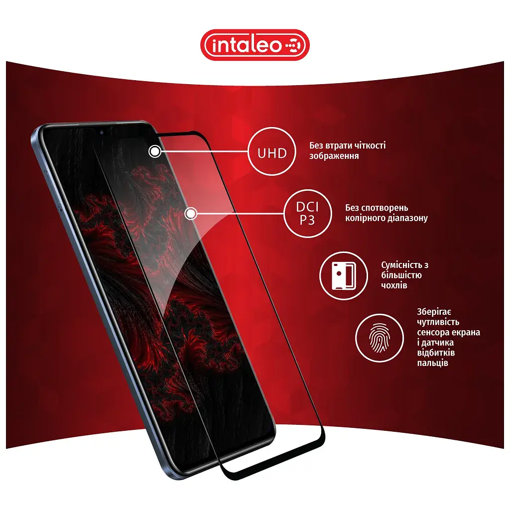 Скло захисне Intaleo Full Glue Infinix Note 12 Black (1283126546587) - фото 4