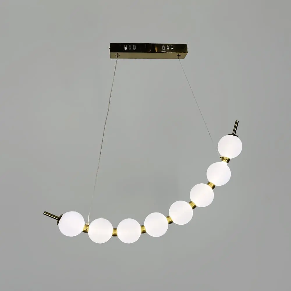 Светодиодная дуговая люстра PEARLIES на 8 белых шариков длиной 66 см | Line F | Ст. SG45-660 AB - фото 3