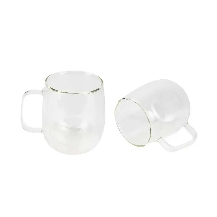 Набір склянних чашок Bergner Coffee & tea lovers 440 мл 2 шт (BG-20116-MM)
