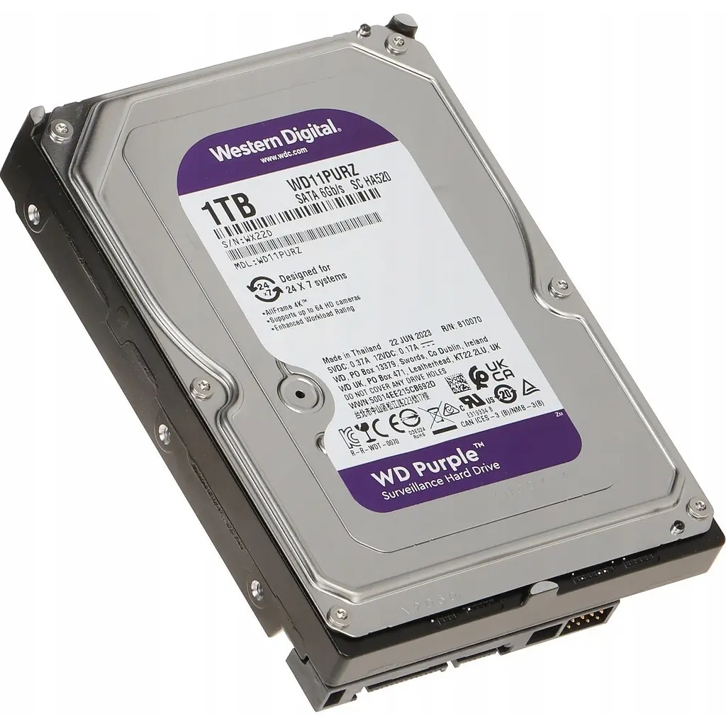Жесткий диск 3.5` WD Purple 1TB SATA 64MB (WD11PURZ) [141142] - фото 4