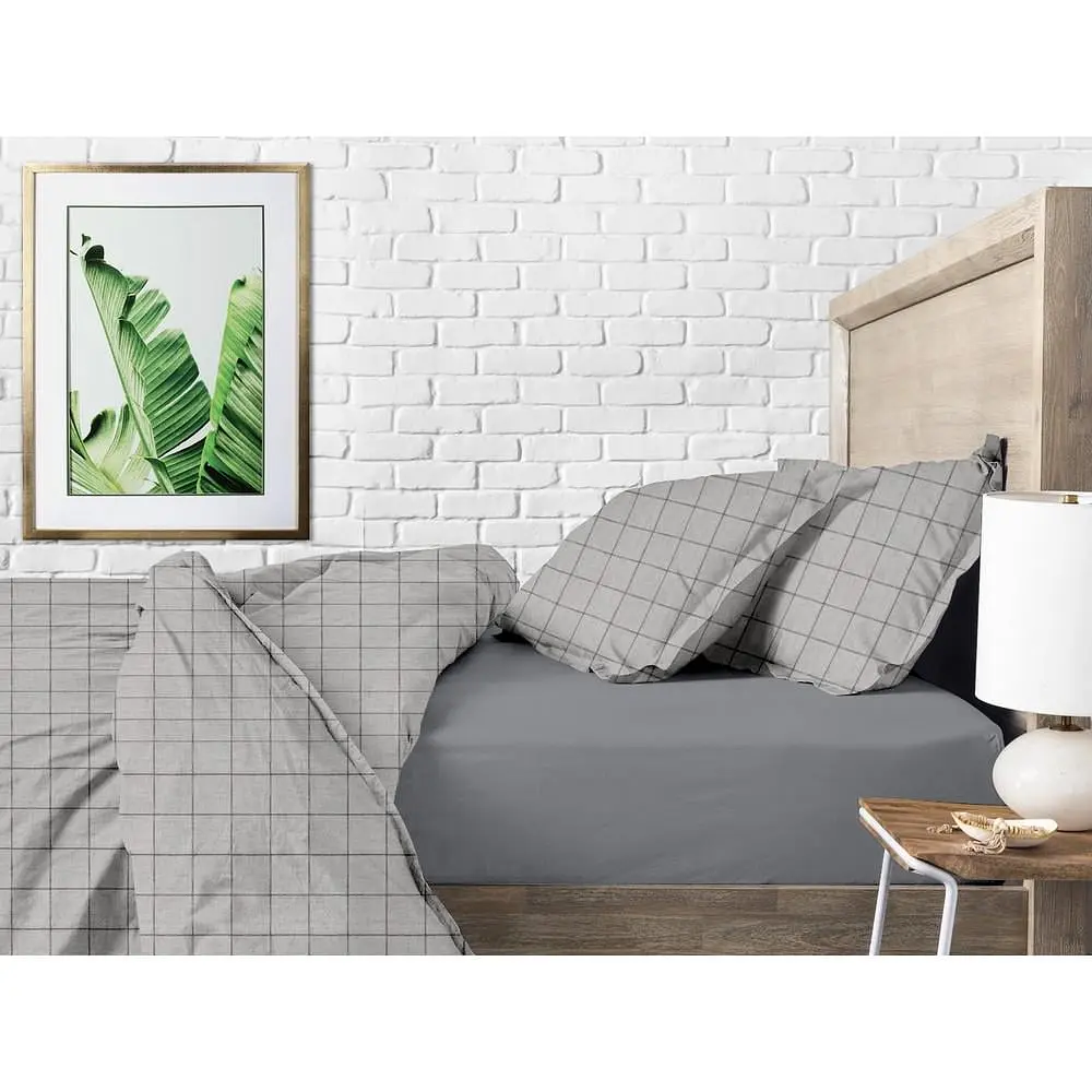 Комплект постільної білизни Cosas Grey geometry CS1 Сімейний сірий (CellAshgrey_Graphite_160x2) - фото 3