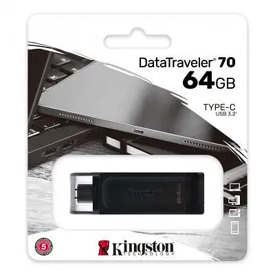 USB флеш накопитель Kingston 64GB DataTraveler 70 USB 3.2 / Type-C (DT70/64GB) - фото 3