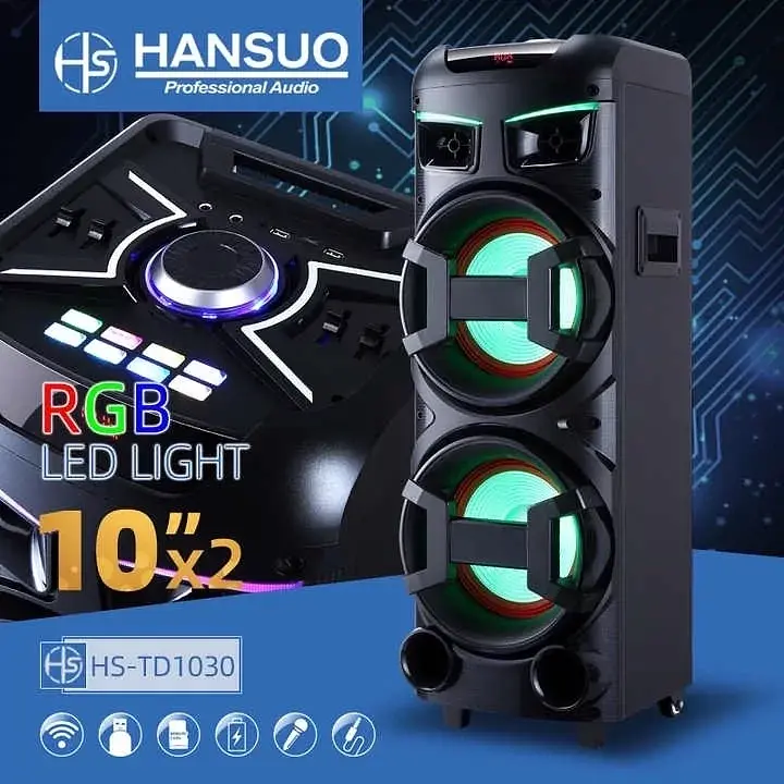 Профессиональная колонка Hansuo HS-TD1030 аудиосистема X2 Super Bass - фото 7