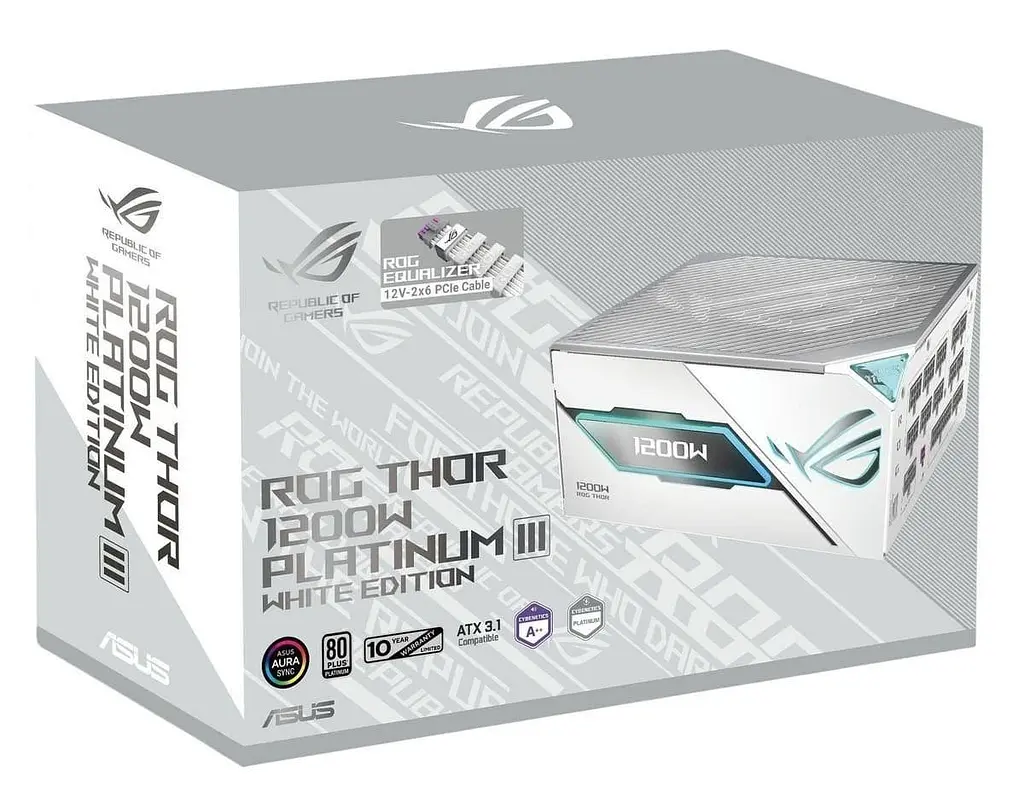 Блок живлення ASUS ROG Thor 1200W III ROG Equalizer 80+ Platinum (90YE00V9-B0NA00) White - фото 11
