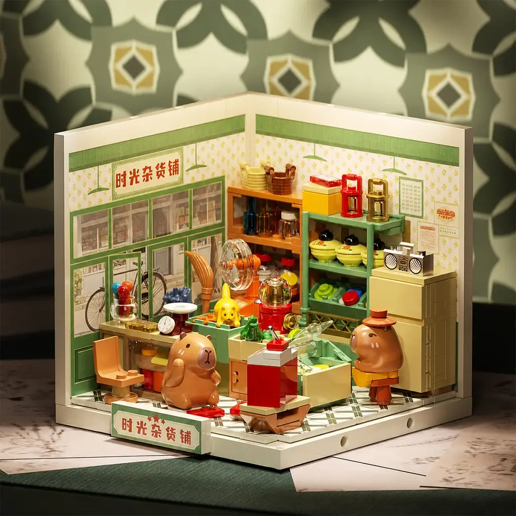 Конструктор JAKI серії "Mini Super Town" - ПРОДУКТОВА КРАМНИЧКА КАПІБАР - фото 3