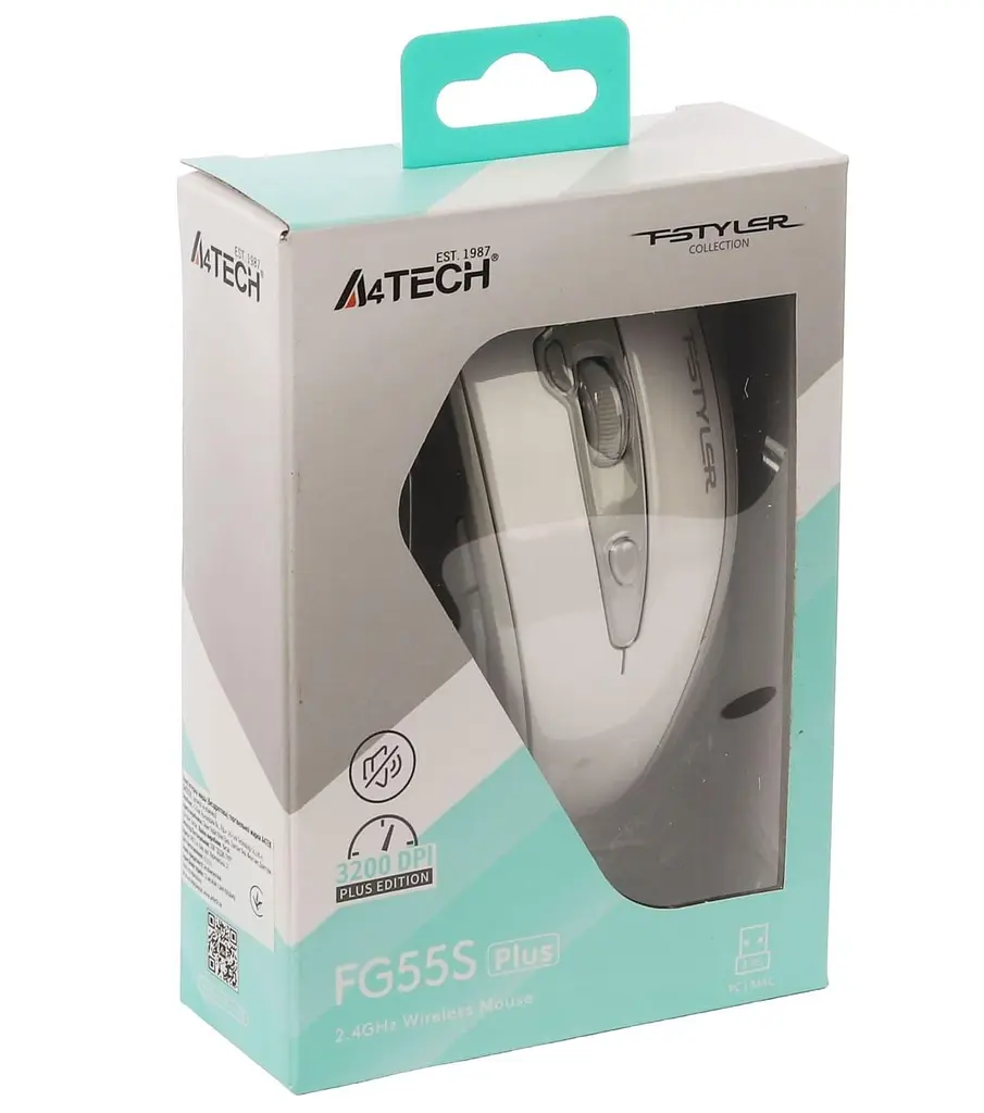 Миша A4Tech Fstyler FG55S Plus USB White (FG55S Plus (White)) - фото 11