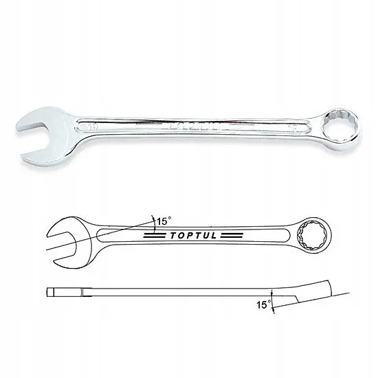 Набір комбінованих ключів TOPTUL 12 шт. 6-22 Hi-Performance GPAX1202 - фото 3