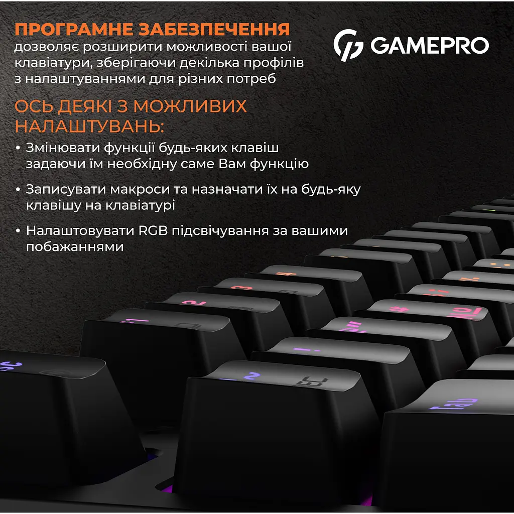 Клавіатура GamePro Red з Hot-Swap RGB Black дротова механічна (MK180B) - фото 12
