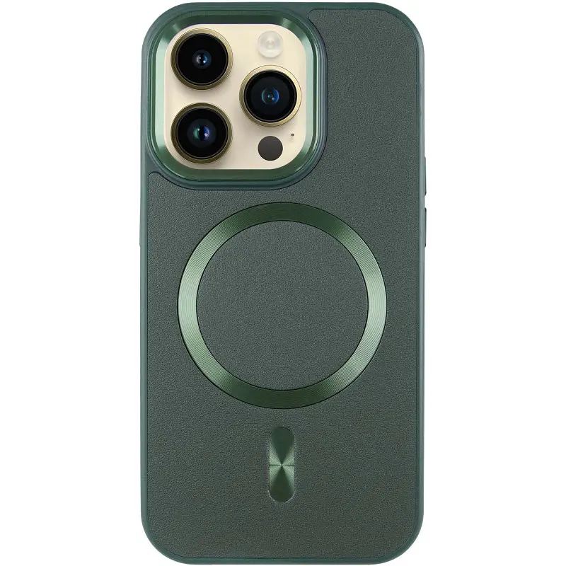 Шкіряний чохол SnapCase with MagSafe для Apple iPhone 14 Pro (6.1) Green - фото 2