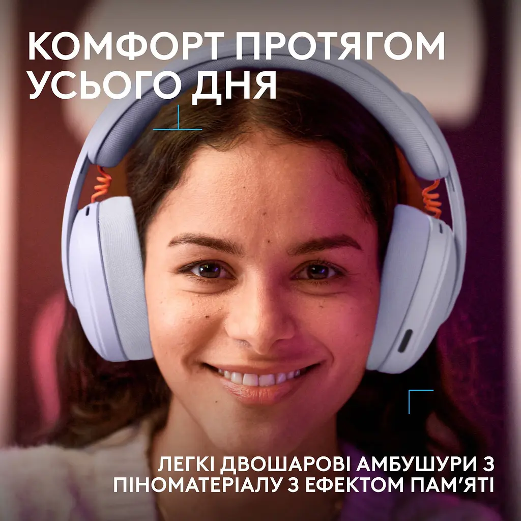 Игровые наушники Logitech G325 Lightspeed Wireless Lilac (981-001538) [158923] - фото 12