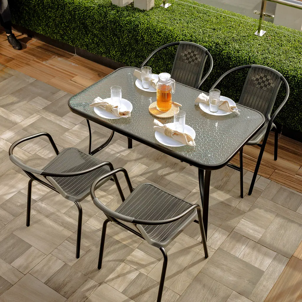 Комплект садових меблів 4Points Siena-4 з прямокутним столом 120x70x70 см - фото 2
