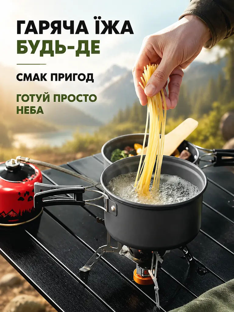 Туристичний набір посуду на 1–2 особи з анодованого алюмінію (49676058) - фото 8