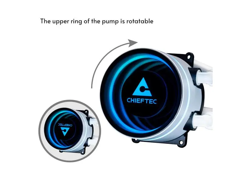 Водяне охолодження Chieftec Iceberg 360 ARGB White (CLC-360-RGB-W) - фото 7
