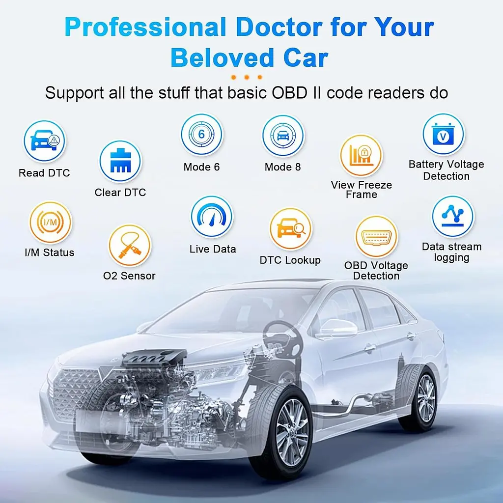 Діагностичний автосканер Topdiag T200 OBD2 для легкових авто та вантажівок - фото 3