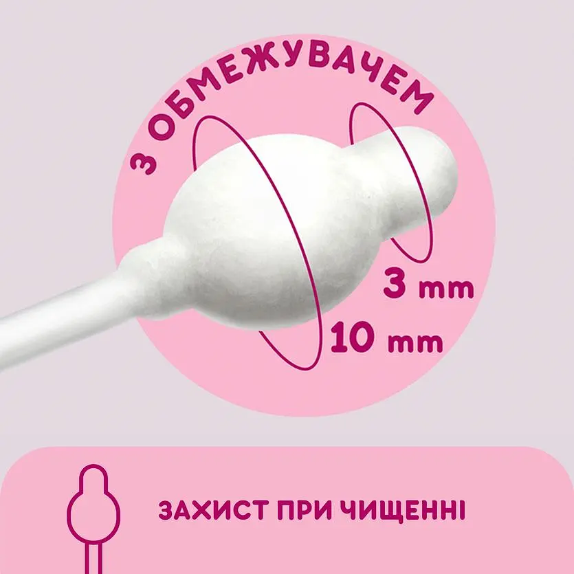 Детские ватные палочки Smile Baby с ограничителем 60 шт. - фото 3