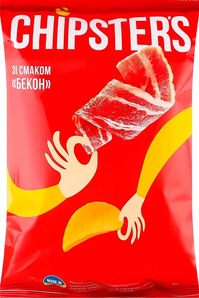 Чіпси Chipsters бекон 100 г