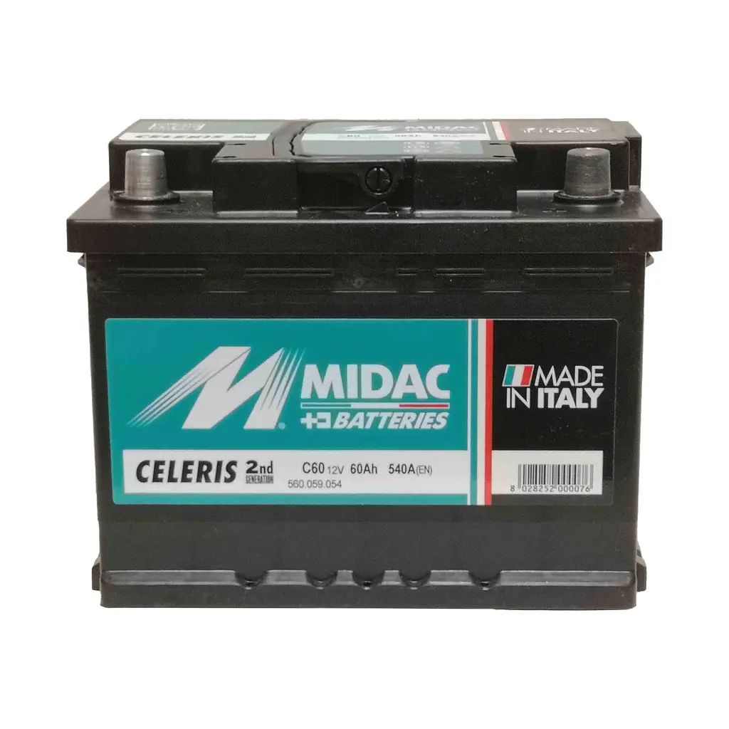 Акумулятор 6СТ-60A MIDAC CELERIS, 12V, 60Ah (-/+) Євро, EN540А - фото 2