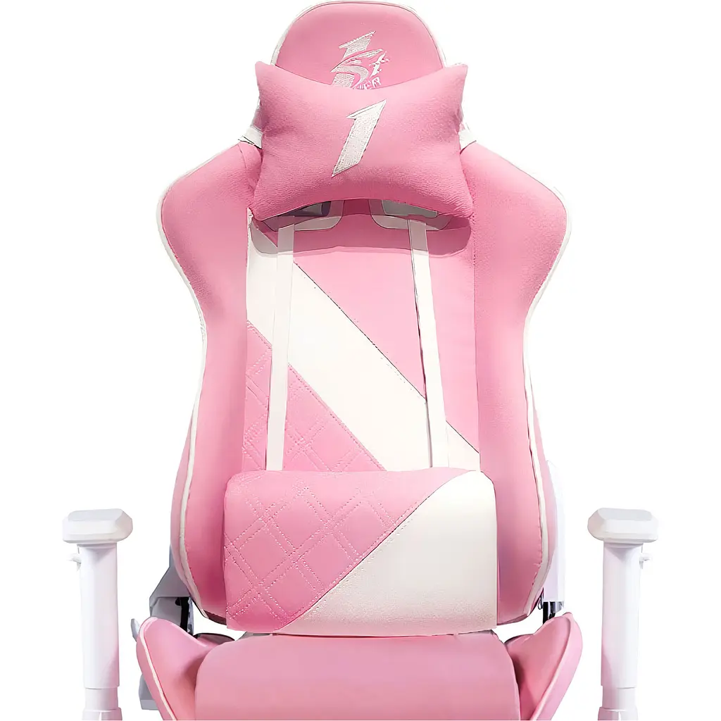 Геймерське крісло 1stPlayer S02 Pink/White [121658] - фото 3
