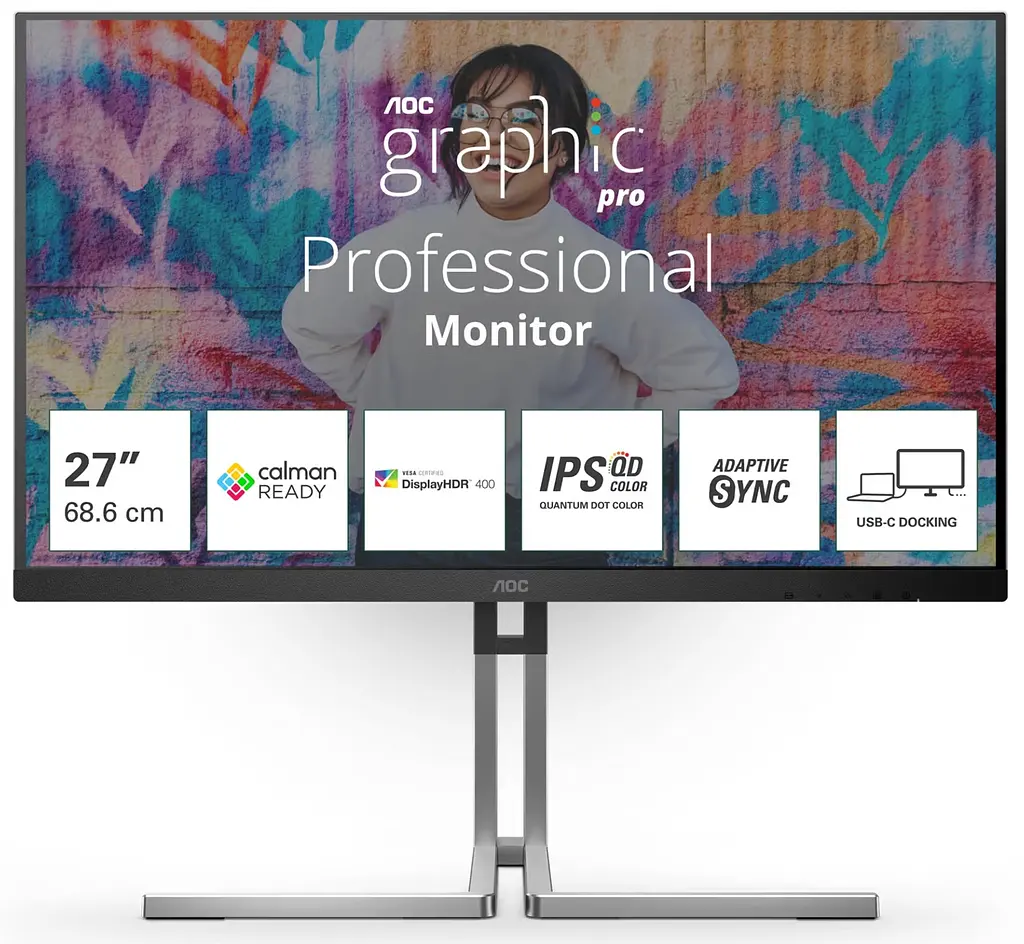 Монiтор 27" Q27U3CV Black AOC teh0027387