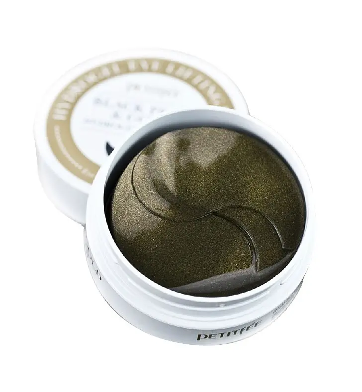 Гідрогелеві патчі для очей Перли-Золото Black Pearl&Gold Hydrogel Eye Patch Petitfee & Koelf 60 шт - фото 3
