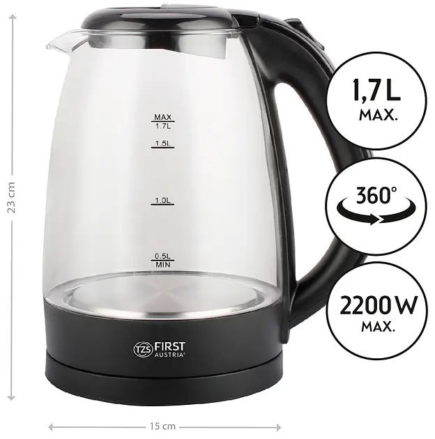 Чайник First Austria FA-5404-1-BA скло - фото 3
