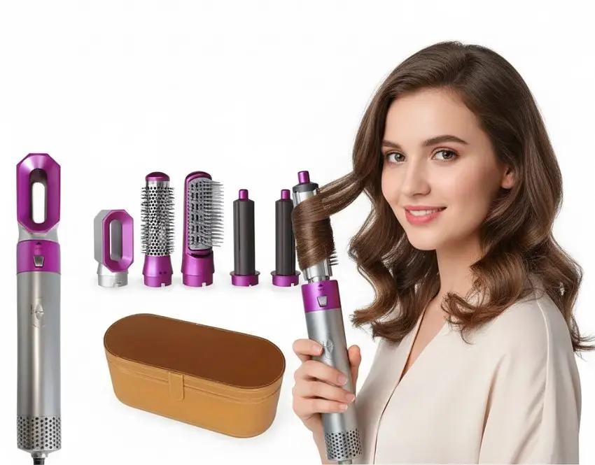 Фен-мультистайлер для укладання волосся No brand Hot AIR Styler Рожевий (1771627973) - фото 7