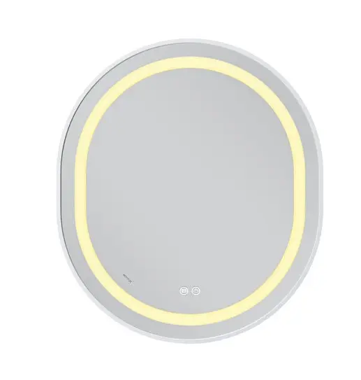 Дзеркало Mixxus Premium ELLIPSE MV05-80x70-REVERSE WHITE (LED Touch, Anti-fog (3-6kK)) (MP6645) - фото 4