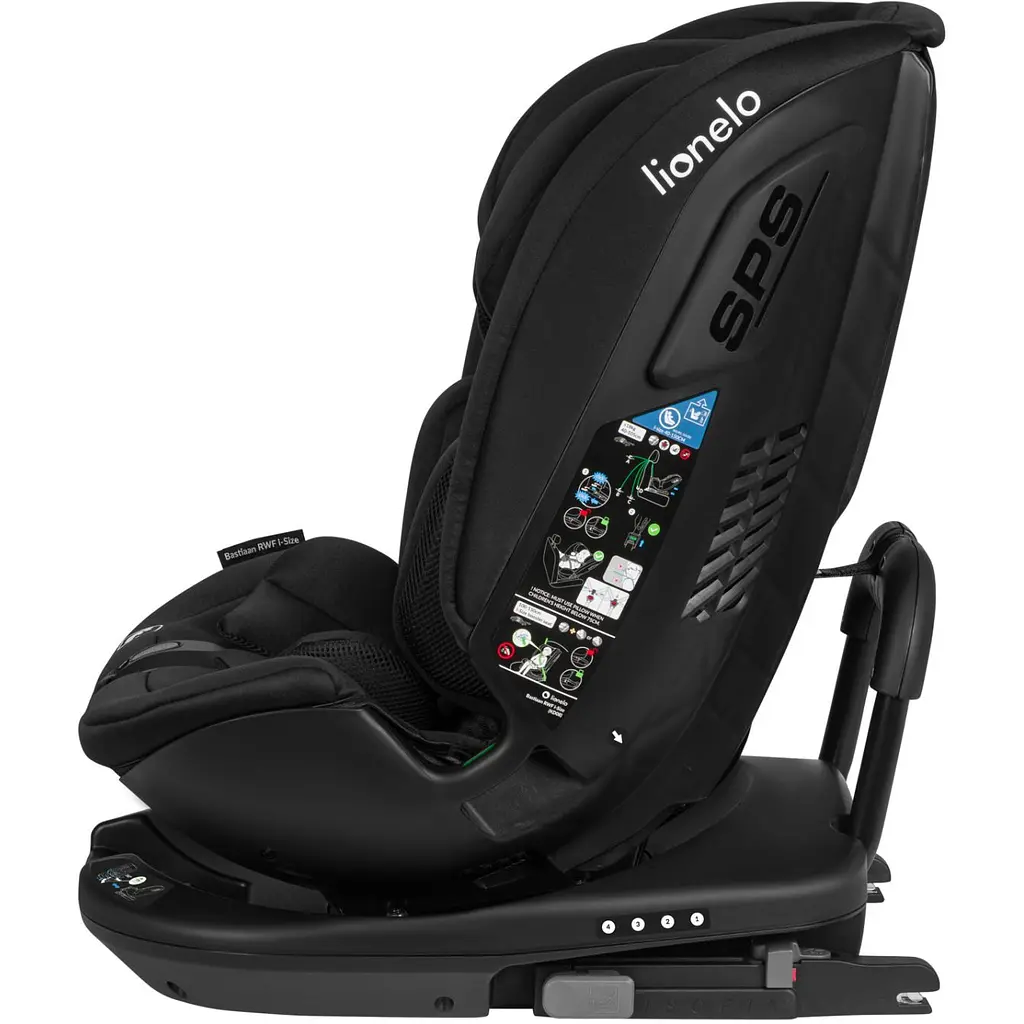 Автокресло Lionelo Bastiaan RWF i-Size Black Carbon, черное (LO-BASTIAAN RWF I-SIZE BLACK CARBON) - фото 3