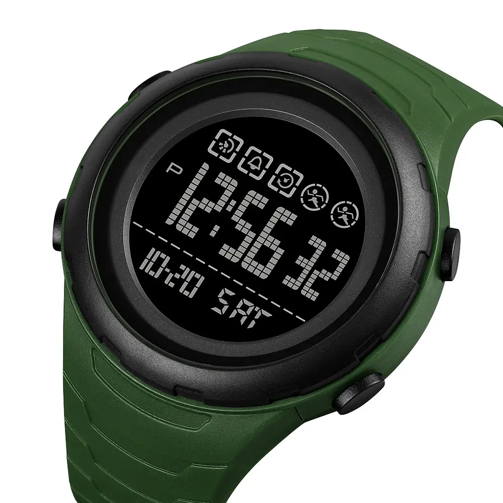 Чоловічий наручний годинник 1674AGBK Army Green-black Skmei acs0030631 - фото 2
