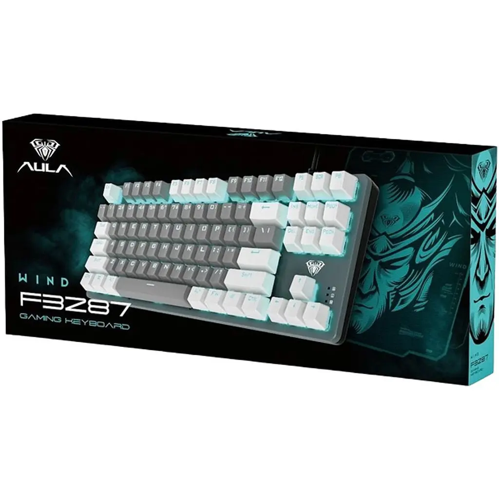 Клавіатура Aula F3287 Keycap KRGD Blue Switch UA White/Grey (6948391240688) [90997] - фото 6