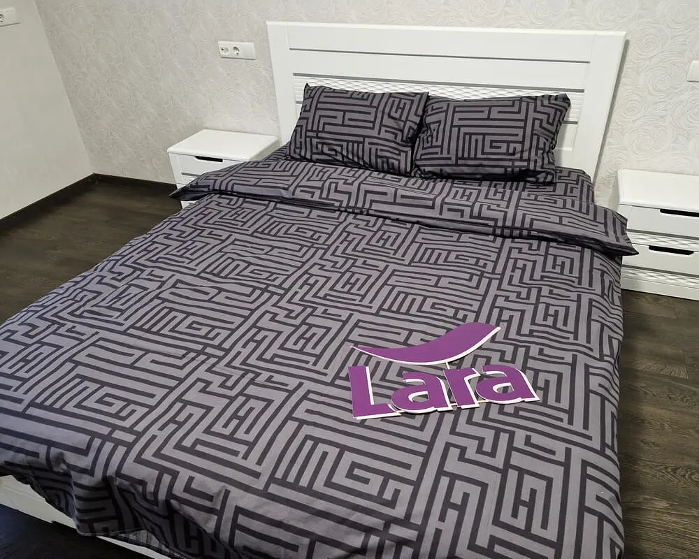 Постільна білизна LARA бязь d11364e160 з простирадлом на резинці 160х200х25 євро 200х220 см - фото 2