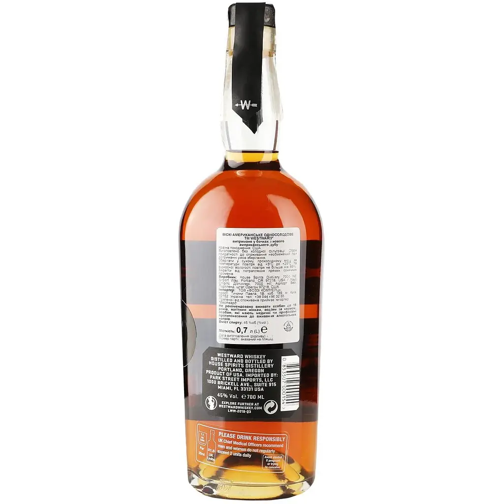 Віскі Westward American Single Malt 45% 0.7 л  - фото 3