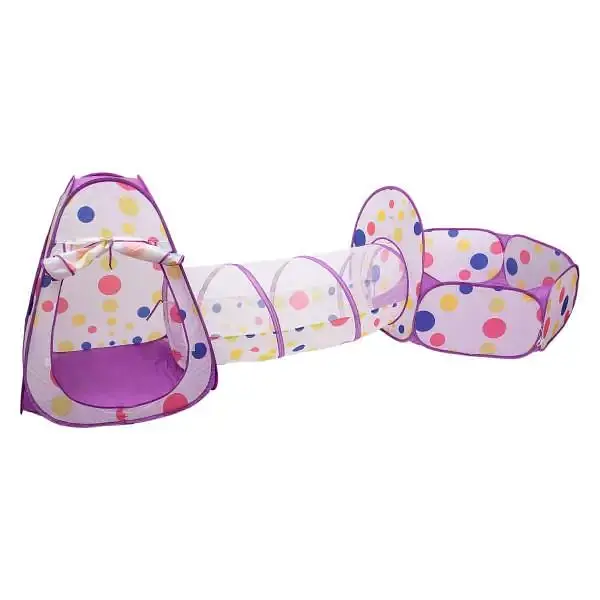 Намет дитячий ігровий LUGI HP-S-4NDV з тунелем та басейном для кульок бузковий - фото 2