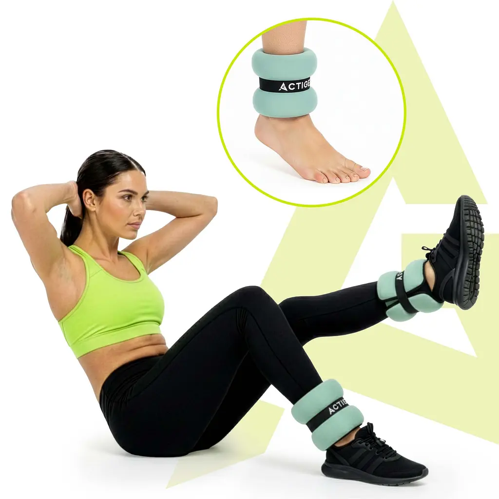 Обважнювачі-манжети для ніг та рук Actiget 2 x 1.5 кг ACT0129 Turquoise/Black - фото 3