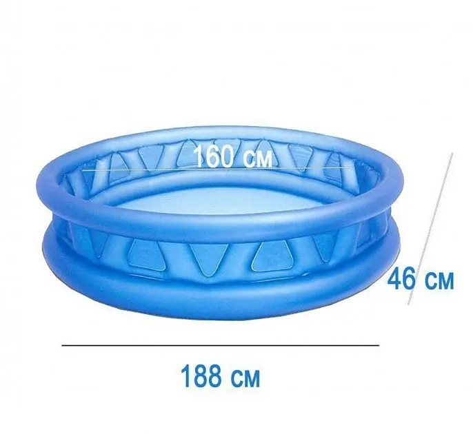 Басейн 58431 Intex конус з м'якими стінками, 790л, 2,7кг, 188-46см, в коробці (6941057454313) - фото 2